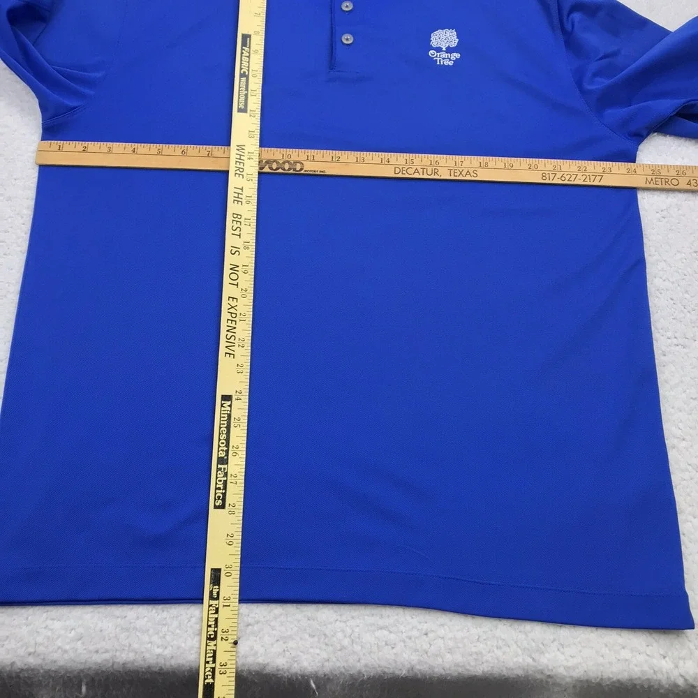 Orange Tree Golf Nike Fit Dry Polo Shirt Mens XL Blue Embroidered Logo Casual AR